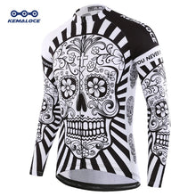 Autumn Pro Long Sleeve Jersey Skull Retro Full Sleeve Cycles Shirt Wear Team Ropa De Ciclismo Long Bike Jersery